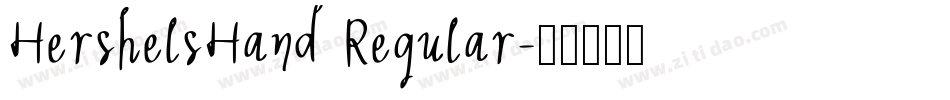 HershelsHand Regular字体转换